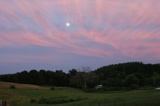 Full moon over Gibbett Hill, July 2014